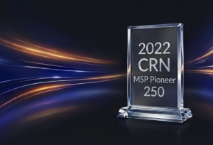 Award plaque with glowing background