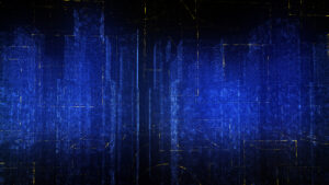 Abstract blue holographic cityscape design