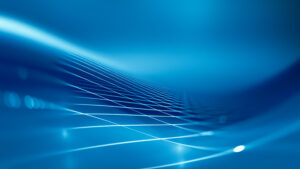 Abstract blue wave with grid pattern