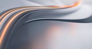 Curved lines with glowing orange accents